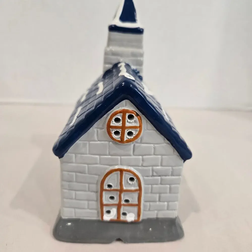 VTG 90s Pacific Rim Electrified Church House 6665 Christmas Village Ceramic